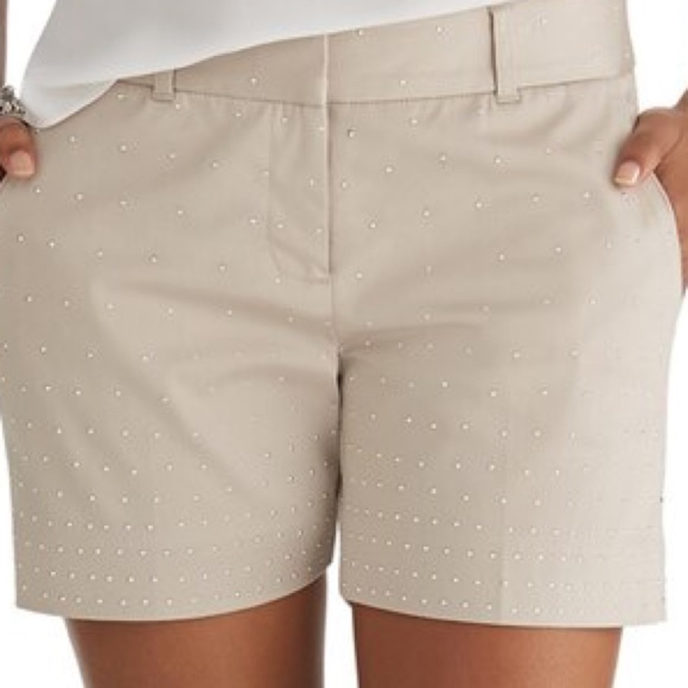 White House Black Market- Silver Studded Short Sz6